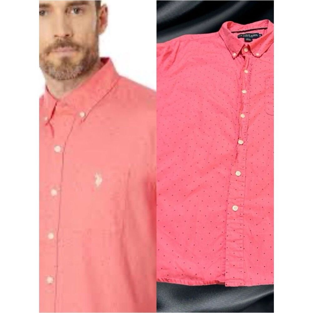 U.S. Polo Assn. Men's Coral Button-Down Shirt XL